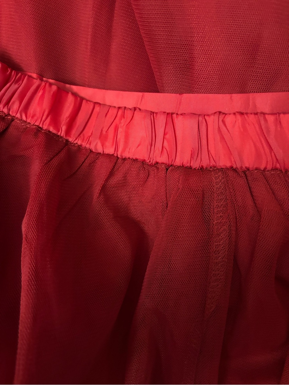 NWT Elegant Burgundy Tulle Skater Skirt with Satin Waistband Satin Lined Mini - Picture 4 of 8